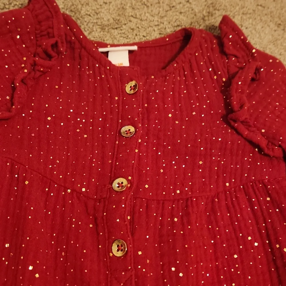 Cat & Jack holiday romper- 12 months wore once